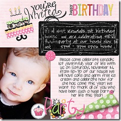 kendall party invite